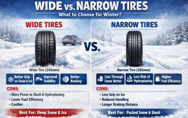 Широкие или узкие шины: что выбрать для зимы